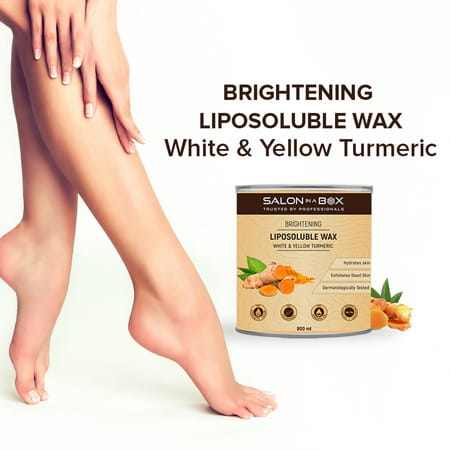 Salon In A Box Brightening Liposoluble Wax For Hair Removal | With White And Yellow Turmeric | 800ml