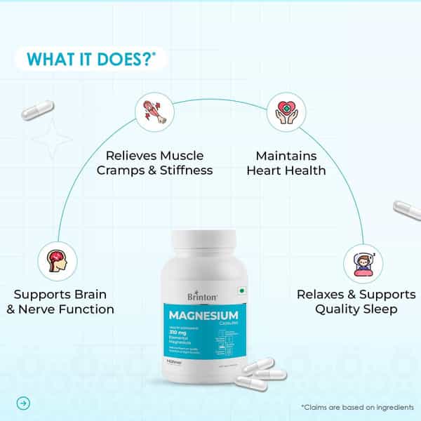 Brinton Magnesium Capsules 310 Mg | 60 Capsules X Pack Of 2