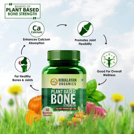 Vlado'S Himalayan Organics Plant Based Bone Strength Supplement 60 Veg Capsules