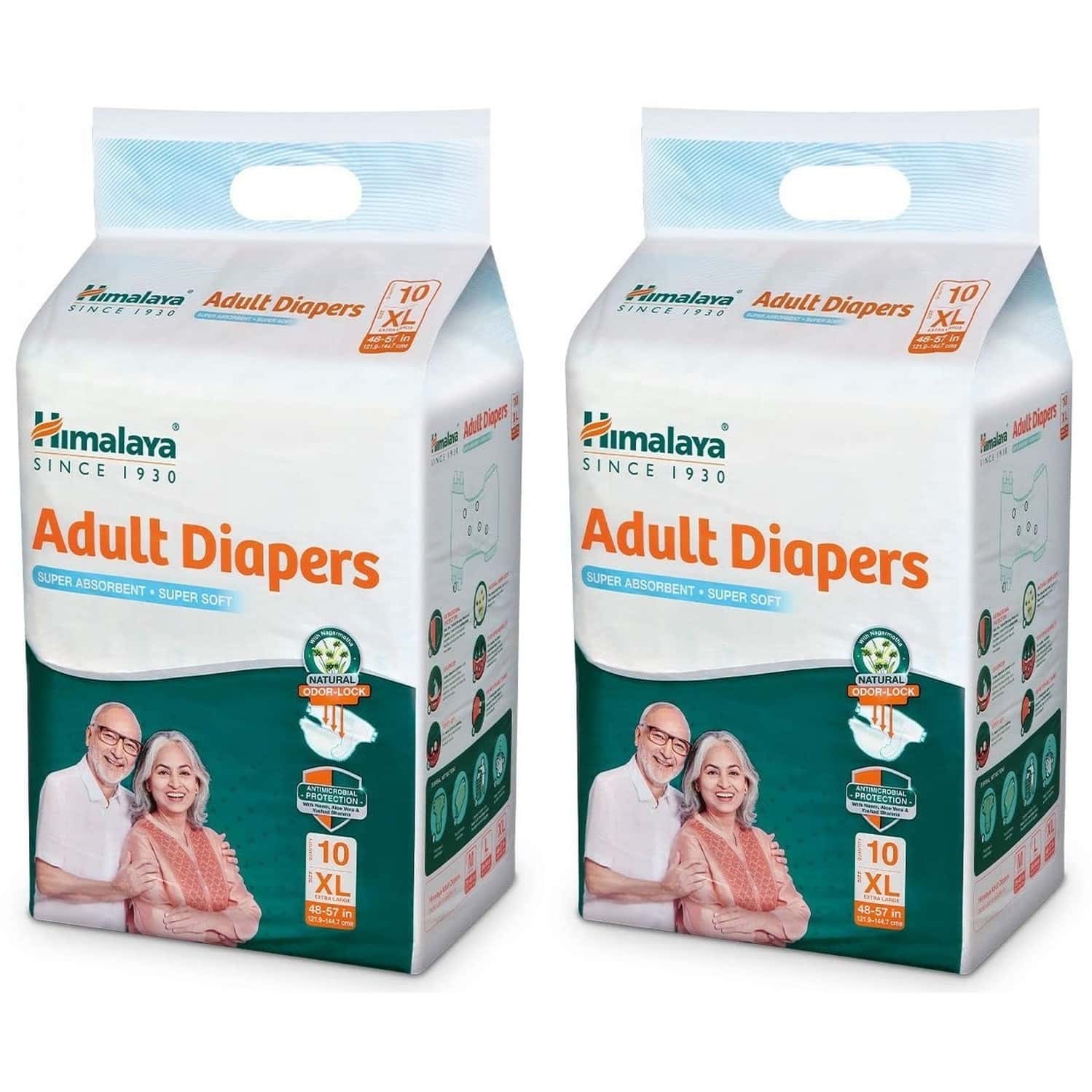 Himalaya Adult Diaper (extra Large) 10 Pcs | Unisex X Pack Of 2 Adult Diapers - Xl (20 Pieces)