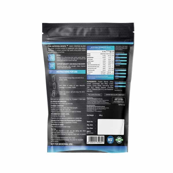 Pure Nutrition Whey Protein Chocolate 500 Gms Pouch