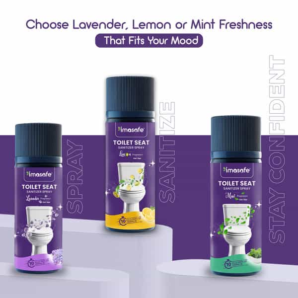 Imasafe Toilet Seat Sanitizer Spray 55 Ml (Lavender)
