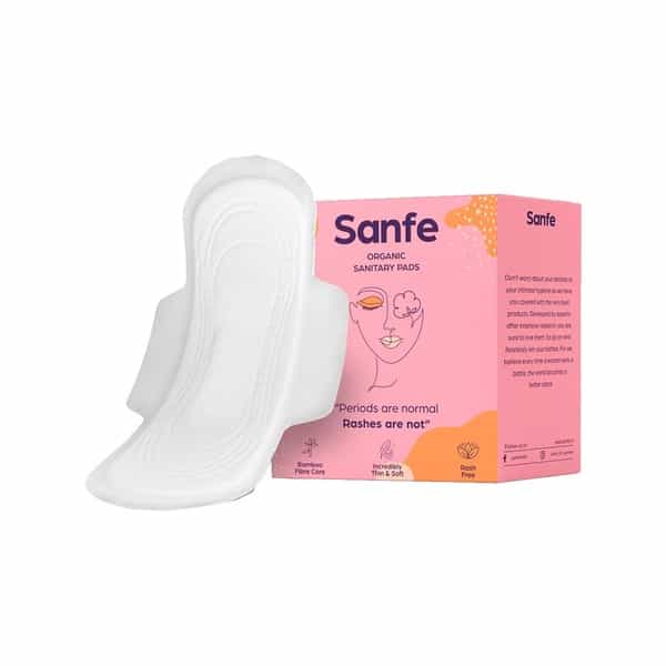 Sanfe Bamboo Sanitary Pads Ultra-Thin Natural Sanitary Napkins - Day Pads (24 Pads)