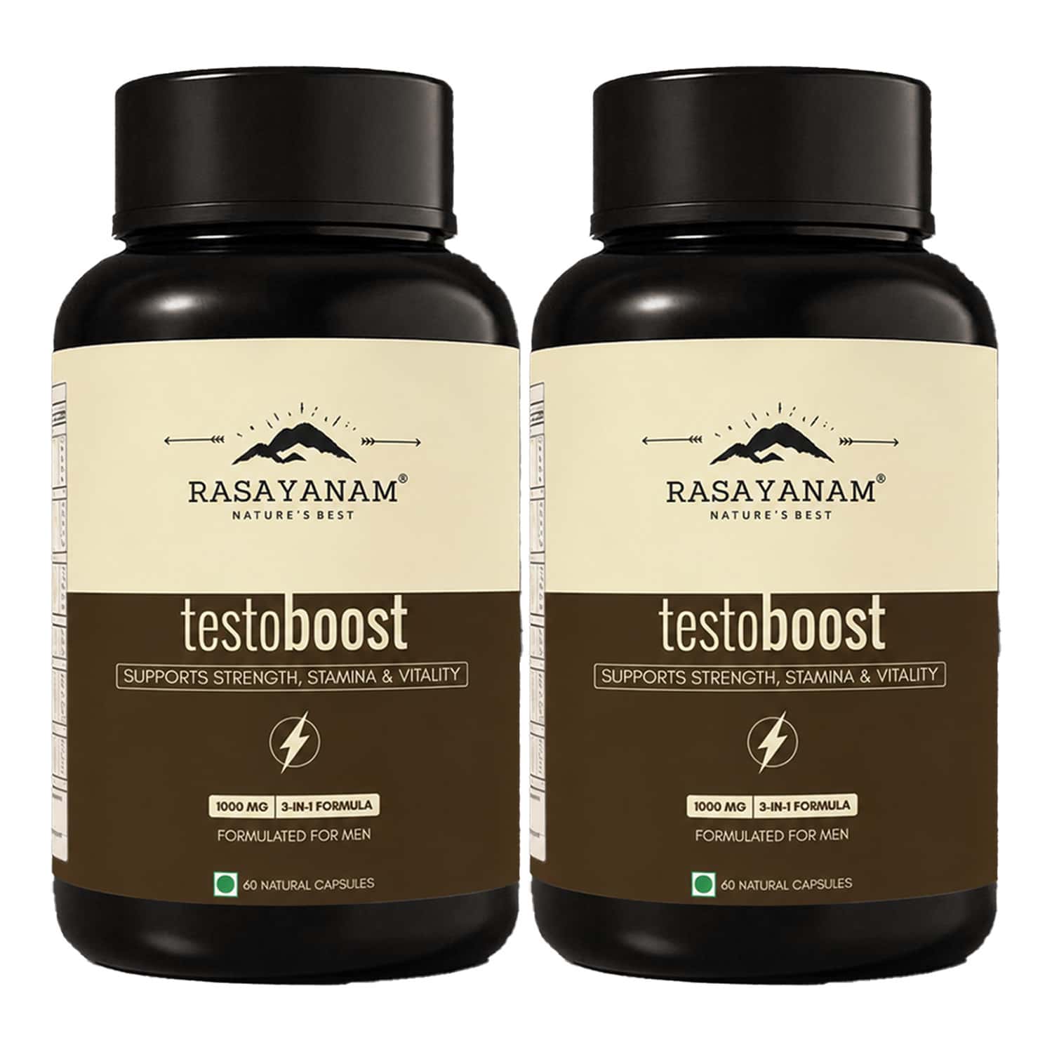 Rasayanam Testoboost For Men | Shilajit | Ashwagandha & Safed Musli (120 Capsules | Pack Of 2)