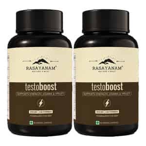 Rasayanam Testoboost For Men | Shilajit | Ashwagandha & Safed Musli (120 Capsules | Pack Of 2)