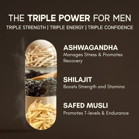 Rasayanam Testoboost For Men | Shilajit | Ashwagandha & Safed Musli (120 Capsules | Pack Of 2)
