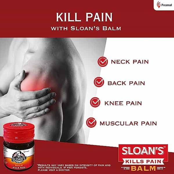 Sloan's Balm | Kills Severe Pain | Power Of Ayurveda With 5 Herbal Oils | 20Gm X Pack Of 2