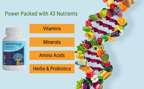 Electrofizz Multivitamin For Men & Women With Omega3 Probiotics - 60 Tablets