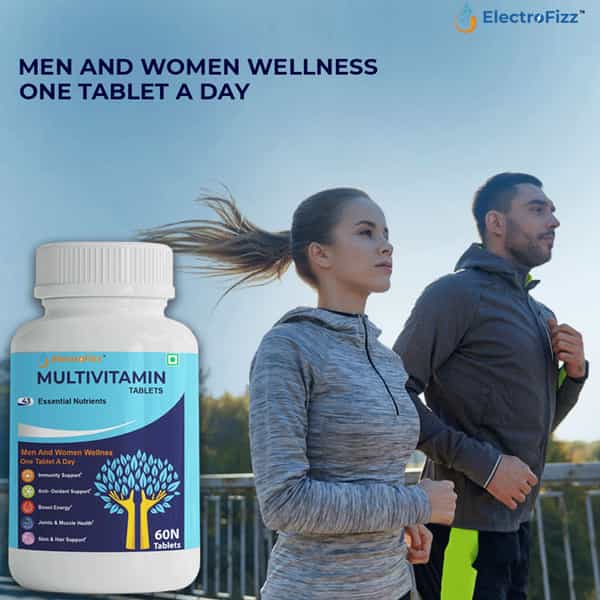 Electrofizz Multivitamin For Men & Women With Omega3 Probiotics - 60 Tablets