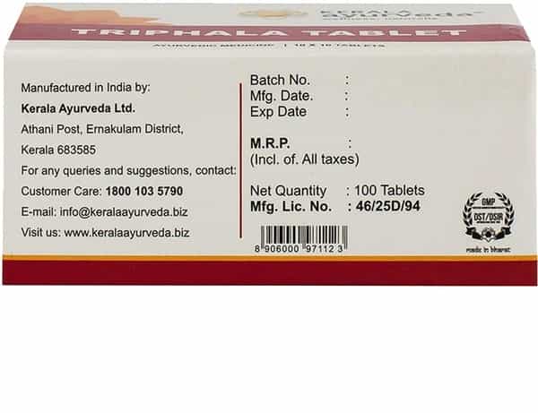 Kerala Ayurveda Triphala Tablet 10'S