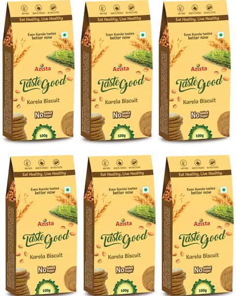 Taste Good Karela Biscuits - Pack Of 6 (6 X 100 G)