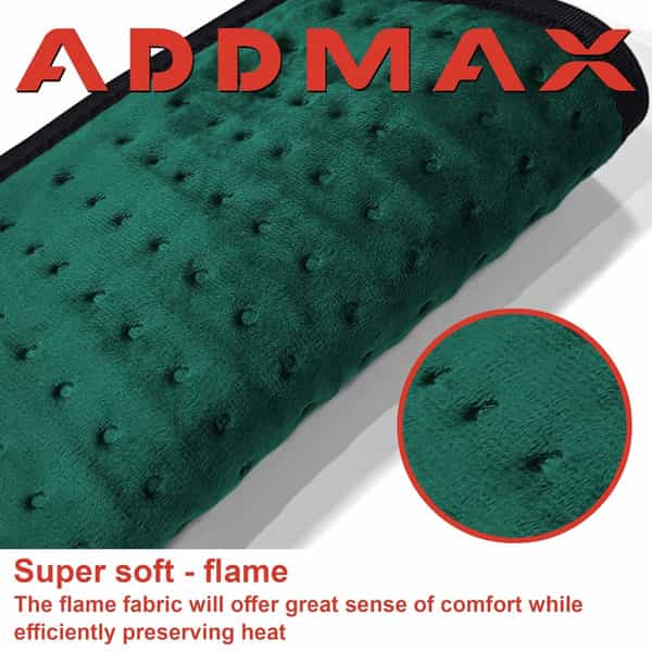 Addmax Electric Heating Pad Orthopaedic Heating Belt For Back Waist Stomach Pain Relief - Green