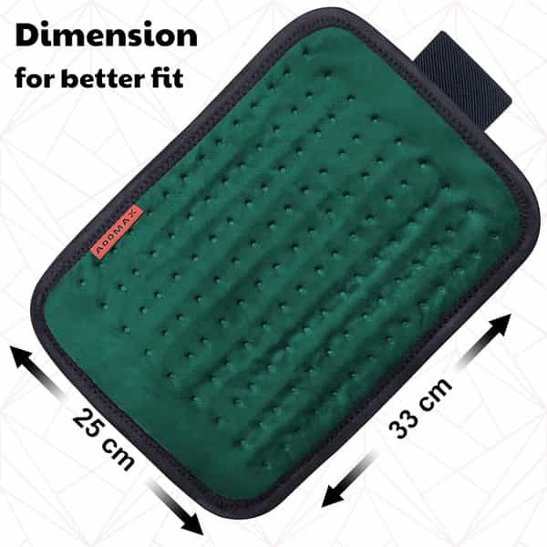 Addmax Electric Heating Pad Orthopaedic Heating Belt For Back Waist Stomach Pain Relief - Green