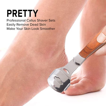 Dr Foot Pedicure Callus Remover| Corn Shaver | Hard Dead Skin Remover|Wooden Handle With 10 Blades
