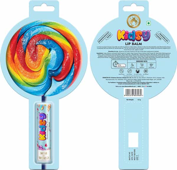 Mom & World Kidsy Natural Gummy Floss Lip Balm + Kidsy Natural Marshmallow Lip Balm 13.5 G
