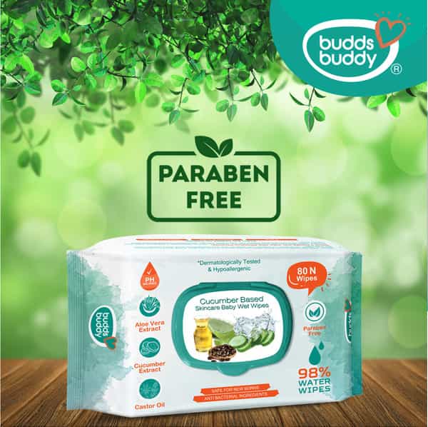 Buddsbuddy Cucumber Based Skincare Baby Wet Wipes - 80 Pieces
