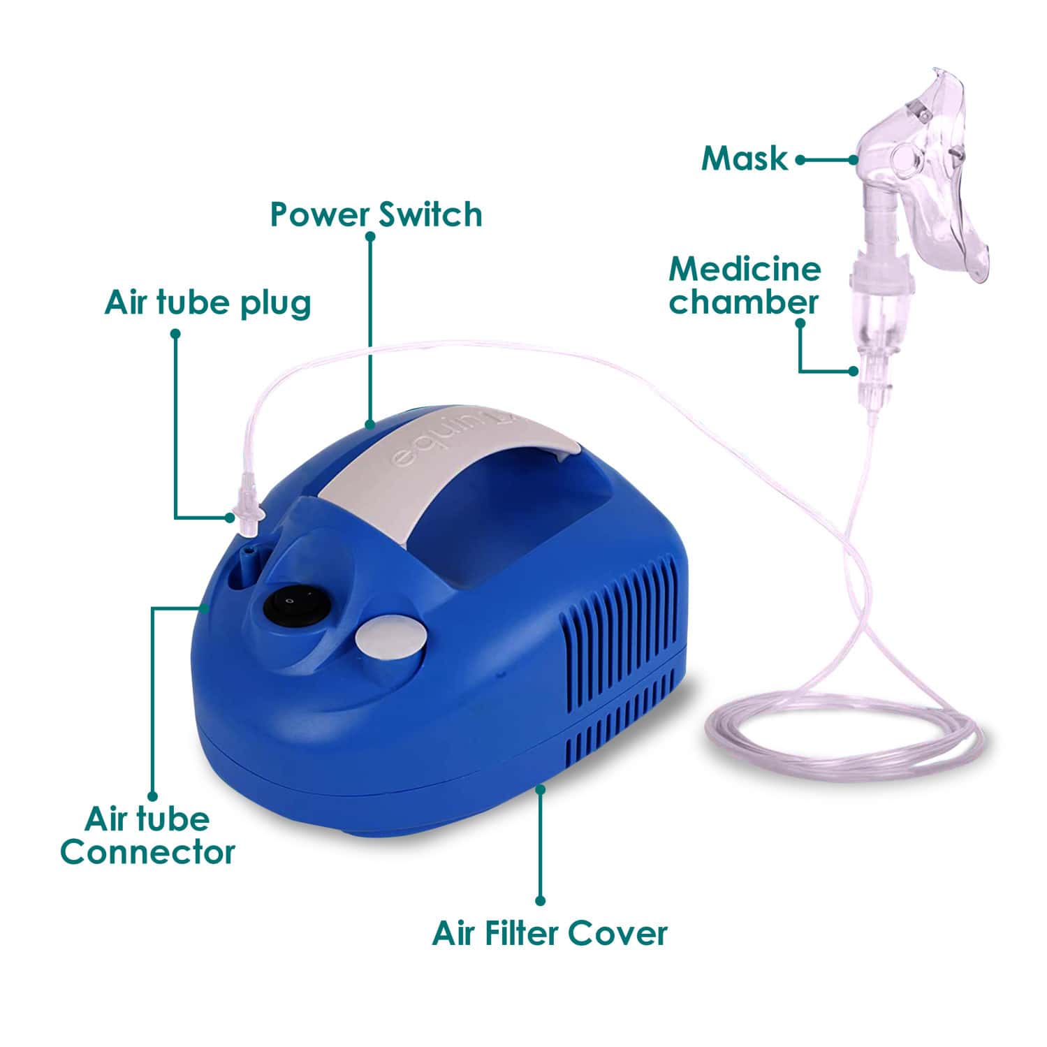 Buy EQUINOX COMPRESSOR NEBULIZER EQNL27 CHILD & ADULTS (WITH MASKS