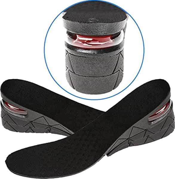Skudgear Heightening Shoe Insoles Adjustable Shoe Lift Inserts Breathable Pads Unisex 1 Pair -3Layer