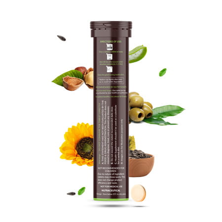 Vegan Greens Plant Based Vitamin E From Sunflower, Aloe Vera, Olive & Argan Oil. 25 Effer., Orange
