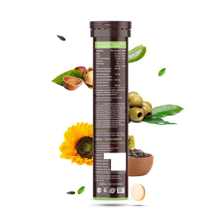 Vegan Greens Plant Based Vitamin E From Sunflower, Aloe Vera, Olive & Argan Oil. 25 Effer., Orange