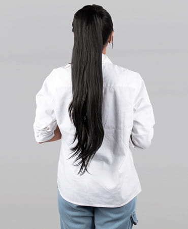 Streak Street Straight Natural Black Ponytail