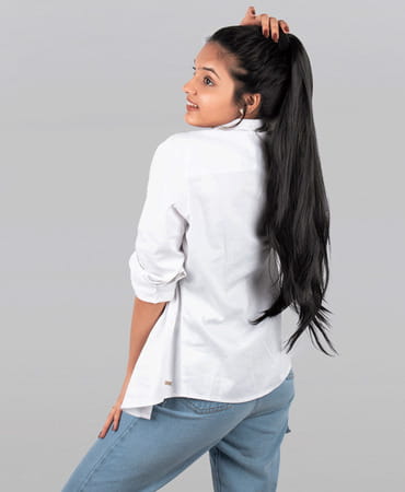 Streak Street Straight Natural Black Ponytail