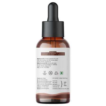 Aravi Organic Vitamin E Face Oil For Glowing | Hydrated & Nourished Skin - 30ml