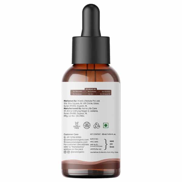 Aravi Organic Vitamin E Face Oil For Glowing | Hydrated & Nourished Skin - 30Ml