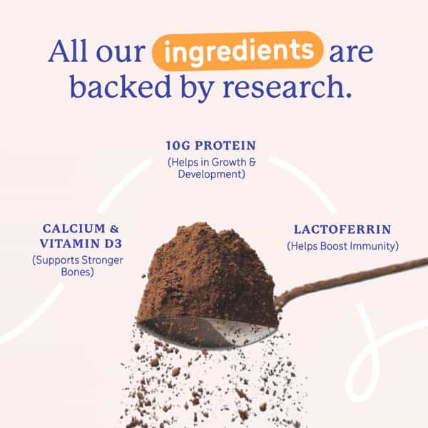 Gritzo Supermilk Growth+(Formerly Height+) (7 - 9Y Girls) | Powder (Double Chocolate | 200G)