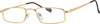 Klar Eye Full Rim Rectangle Reading Glasses Men And Women Powers +0.75 To +3.50+3.50 Power Gold