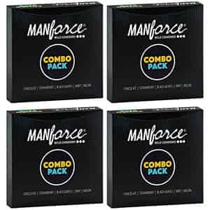Manforce Combo - Lubricated Condoms - Chocolate | Strawberry | Black Grapes | Melon | Mint - 80n
