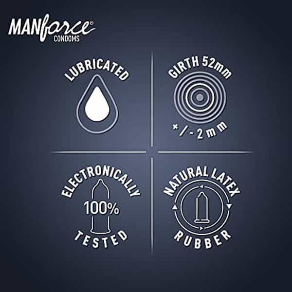 Manforce Combo - Lubricated Condoms - Chocolate | Strawberry | Black Grapes | Melon | Mint - 80N