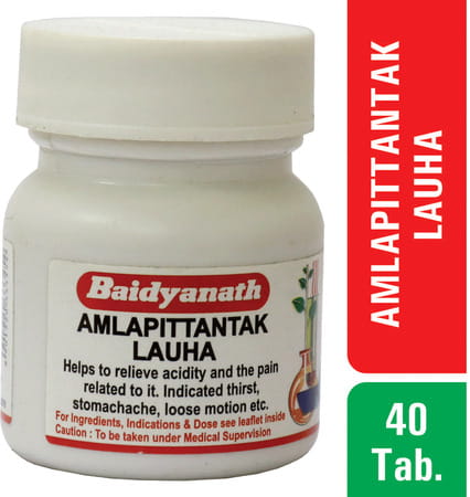 Baidyanath Asli Ayurved Amlapittantak Lauh 40 Tablets (Pack Of 2)