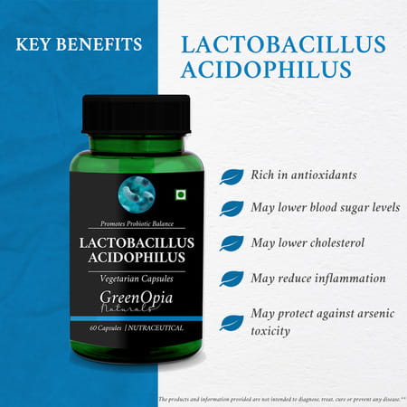 Greenopia Lactobacillus Acidophilus Probiotic 5 Billion Cfu 60 Vegetarian Capsules