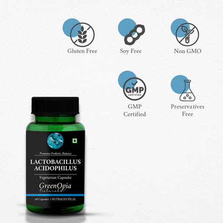 Greenopia Lactobacillus Acidophilus Probiotic 5 Billion Cfu 60 Vegetarian Capsules