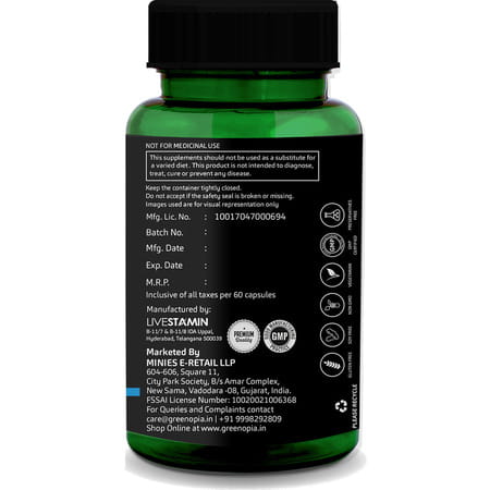 Greenopia Lactobacillus Acidophilus Probiotic 5 Billion Cfu 60 Vegetarian Capsules