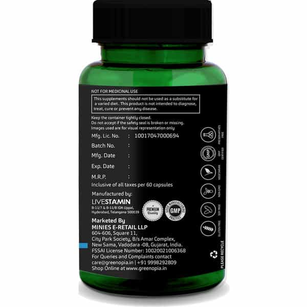 Greenopia Lactobacillus Acidophilus Probiotic 5 Billion Cfu 60 Vegetarian Capsules