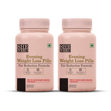 Sheneed Evening Weight Loss Pills-Speeds Up Weight Loss & Metabolism Booster (60 Capsules,2 Packs)