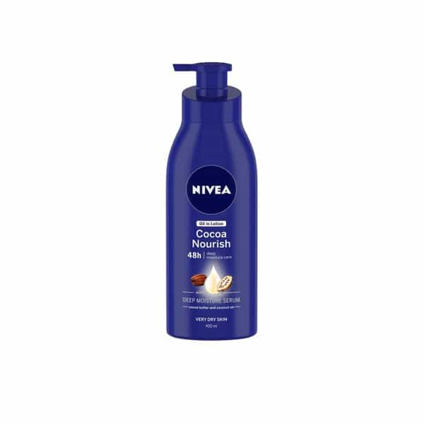 Nivea Set Of Soft Vitamin E Light Moisturiser & Cocoa Nourish Oil In Body Lotion
