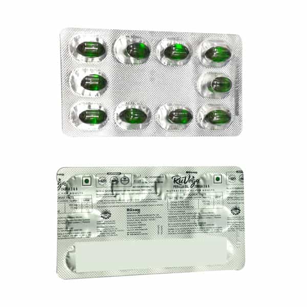 Rusan Ruvega Perilla Oil | Omega 3 & 6 | Strip | 10 Softgel Capsules | Pack Of 5
