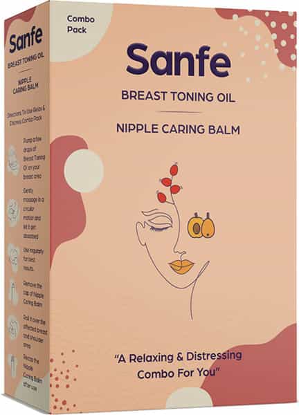 Sanfe Relaxing And Distressing Combo (Breast Toning Oil 100 Ml +Nipple Caring Balm 60 Ml)