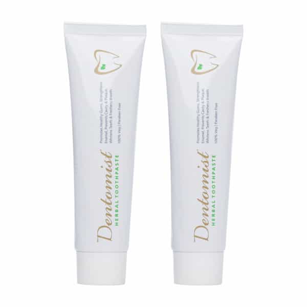 Dentomist Herbal Toothpaste - 100 Gm | Paraben Free | Complete Protection (Pack Of 2)