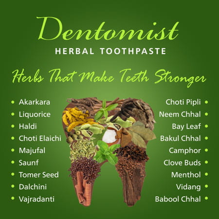 Dentomist Herbal Toothpaste - 100 Gm | Paraben Free | Complete Protection (Pack Of 2)