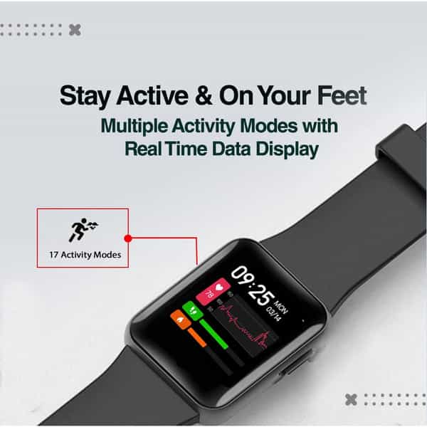 Goqii Smart Vital Lite Smartwatch | 1.4" Hd | Spo2 | Waterproof | 3 Months Personal Coaching