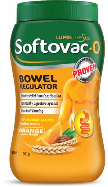 Softovac O Orange Flavour Constipation Powder 250 G