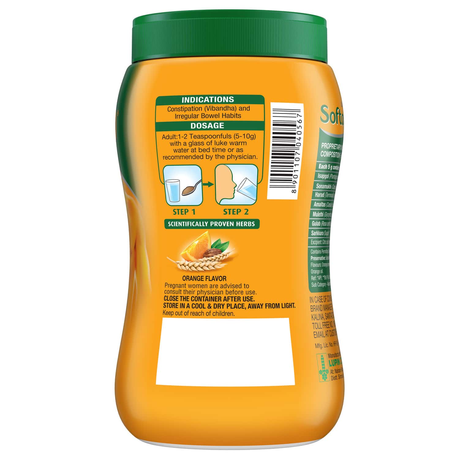 Buy SOFTOVAC O ORANGE FLAVOUR CONSTIPATION POWDER 250 G Online & Get
