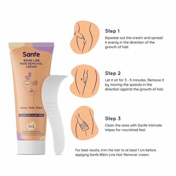 Sanfe Bikini Line Hair Removal Cream - 100 Gm Lavender