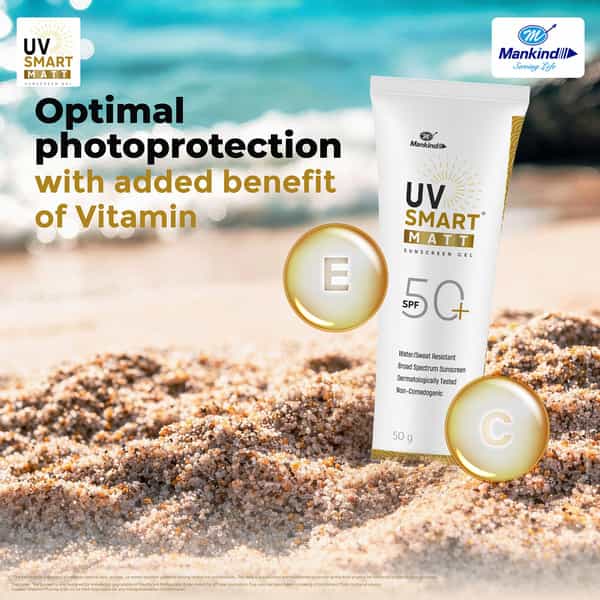 Uv Smart Matt Spf 50+ Sunscreen Gel 50 Gm