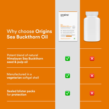 Origins Nutra Sea Buckthorn Oil |Reduce Wrinkles & Pigmentation-28 Capsules