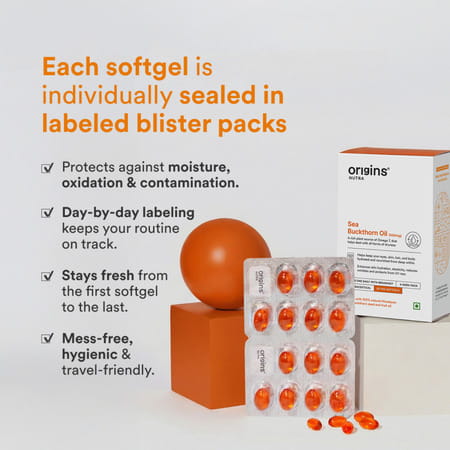 Origins Nutra Sea Buckthorn Oil |Reduce Wrinkles & Pigmentation-28 Capsules
